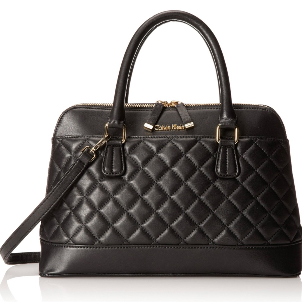 Calvin Klein Sutton Lamb Satchel Bag